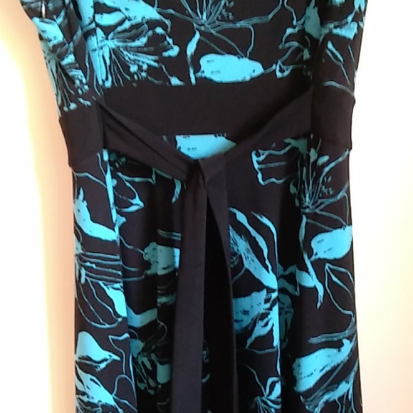 Evan-Picone black and blue dress size 6 - Picture 10 of 13
